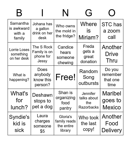 Home Visiting Bingo Card