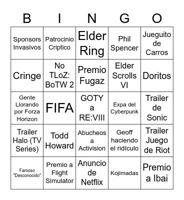 Bingo VGA Bingo Card