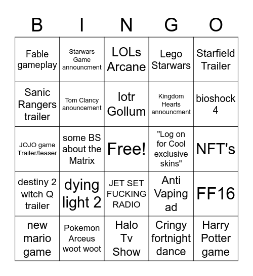 Daltyn Bingo meep morp Bingo Card