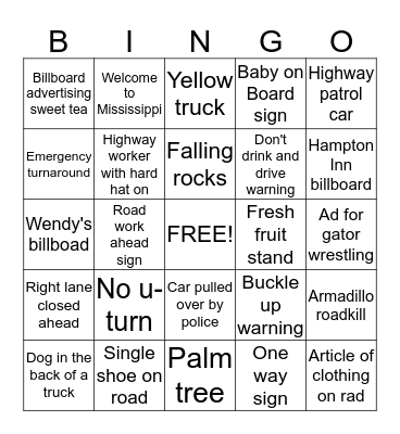 Beach Bound Bingo Card