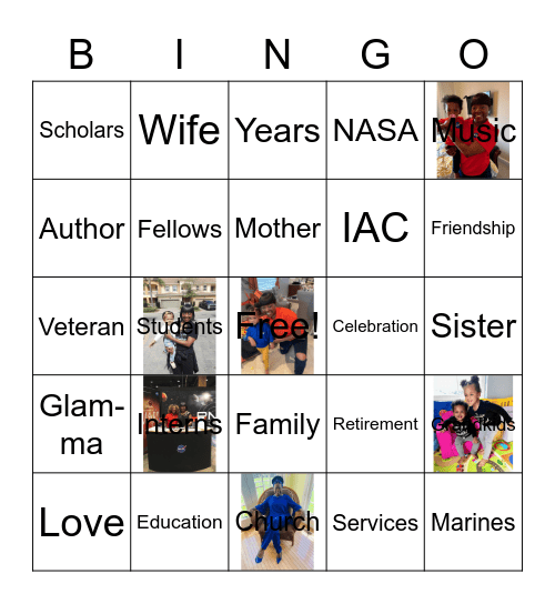 Carolyn Knowles Retirement Bingo Card