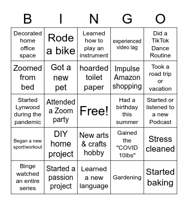 Technology & Innovation @LynwoodUSD Bingo Card
