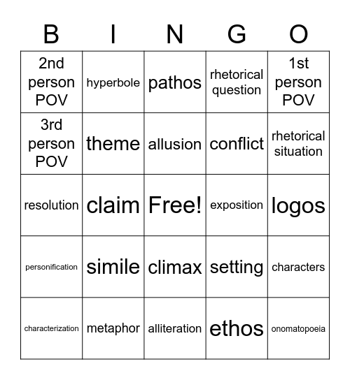 english-1-midterm-review-bingo-card