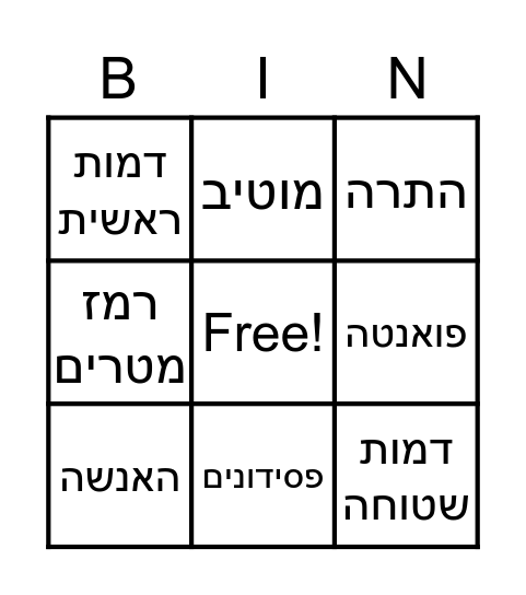 ספרות -אמצעים אמנותיים Bingo Card