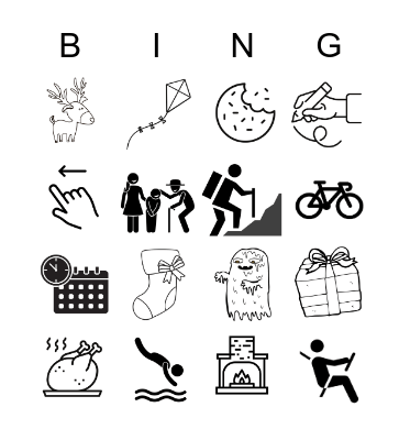 Pictogram Bingo Card