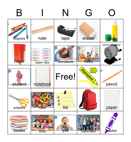 Compass Green - Flying Start 1 & 2 Bingo Card