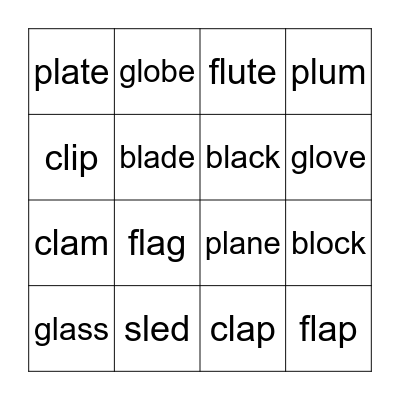 Blends Bingo Card