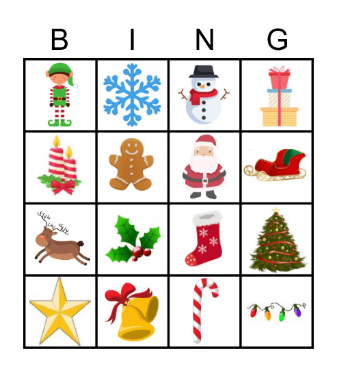 Christmas Bingo Card