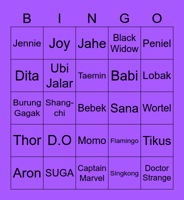 @aintmoonbyul Bingo Card