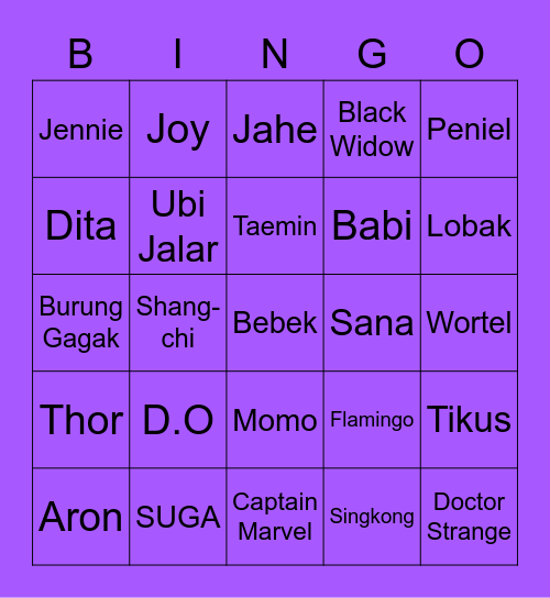 @aintmoonbyul Bingo Card