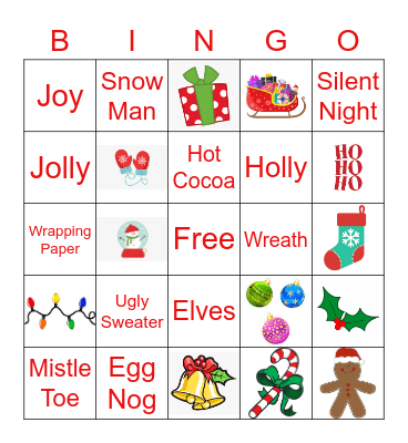 DLP Holiday Bingo Card