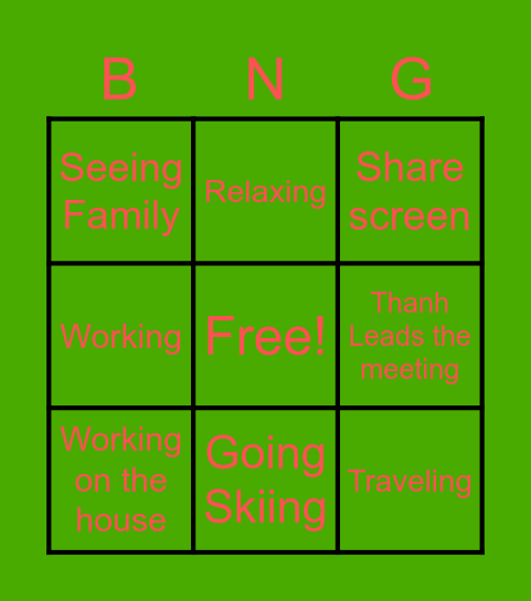 Meeting 12/10/21 Bingo Card