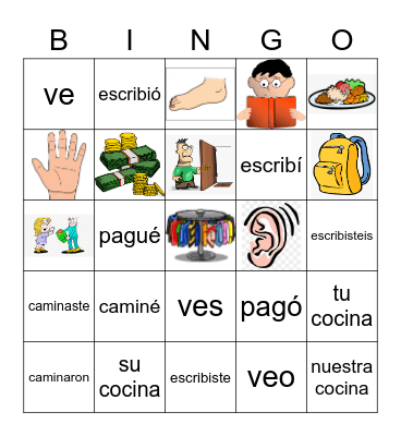 Spanish II - Unidad de repaso Bingo Card
