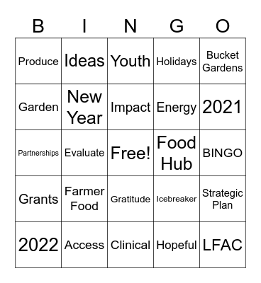 LFAC Virtual Bingo Card