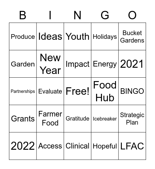 LFAC Virtual Bingo Card