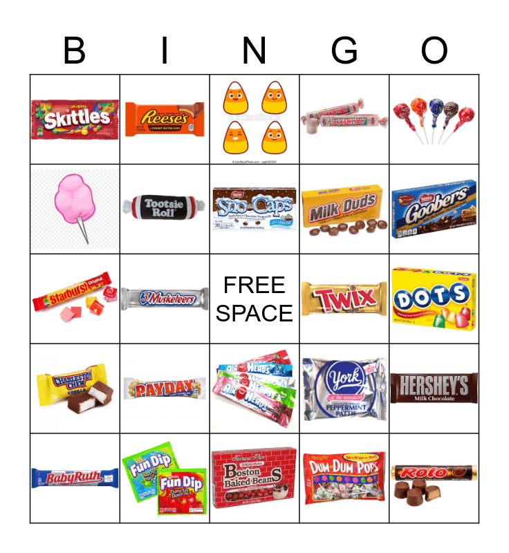 CANDY Bingo Card