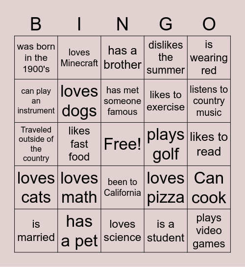 Bingo Card