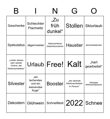 IWF - Weihnachtsbingo Card