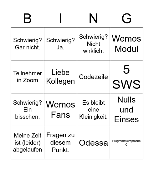 Brovkov Bingo Card