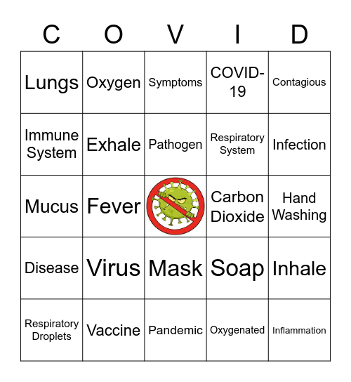 COVID-19 BINGO Card