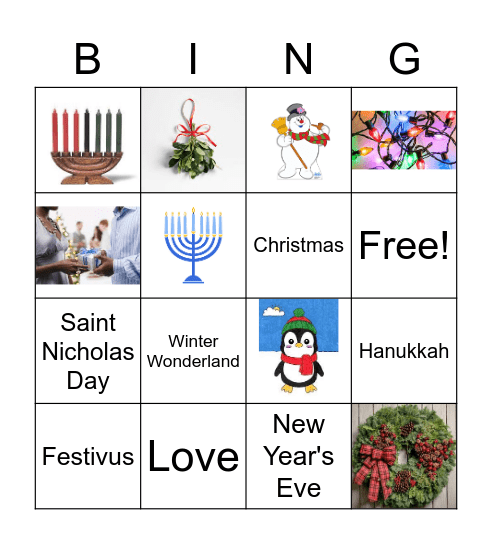 Jingle Bell Bingo Card