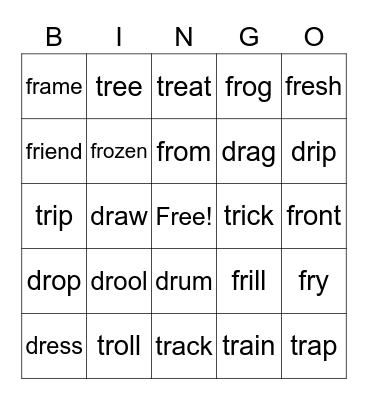 Oliver's Blends Bingo Card