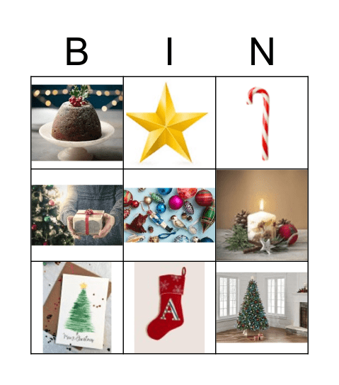 Christmas Bingo 1 Bingo Card