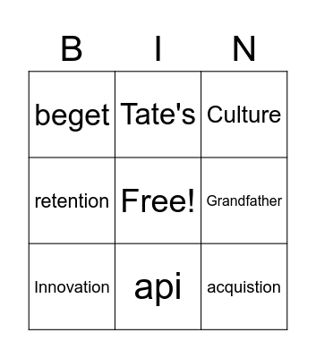 Town Hall Bingo Card