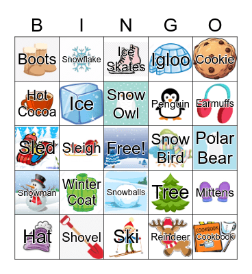 WINTER BINGO! Bingo Card