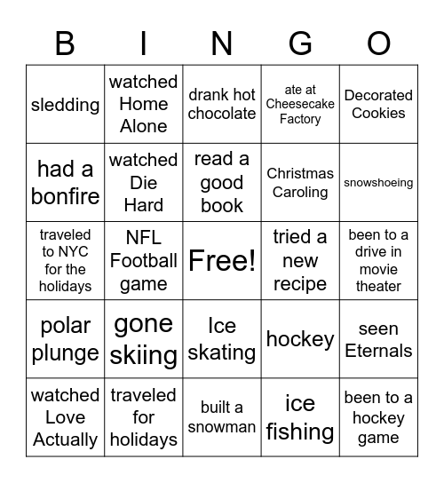 FAS360 Holiday BINGO Card