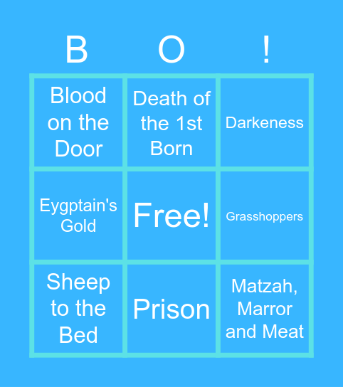 Parsha Bingo Card