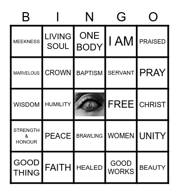 WOMEN FILL IN THE BLANK SCRIPTURE Bingo Card