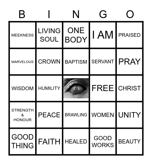 WOMEN FILL IN THE BLANK SCRIPTURE Bingo Card