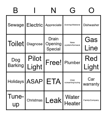 CED Christmas Bingo Card