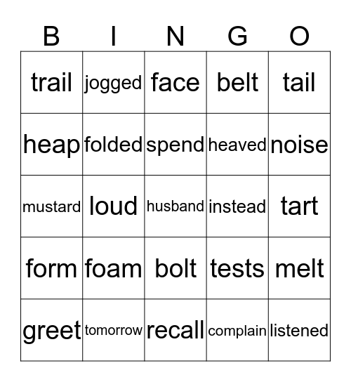 B2 Chapter 27-35 Bingo Card