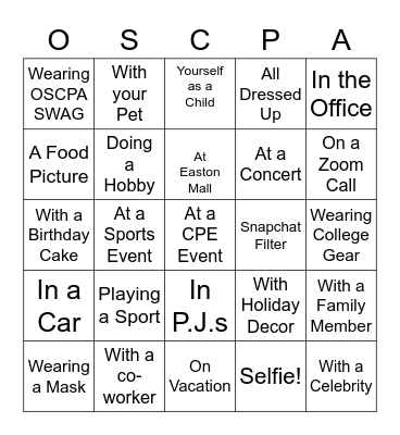 Cell Phone Bingo: Find photos of yourself... Bingo Card