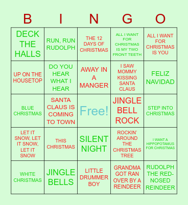 Xmas Bingo Board #1 Bingo Card