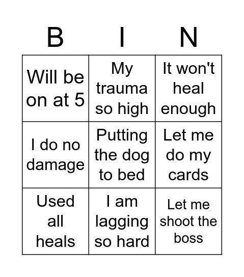 Teddy B4Bingo Card