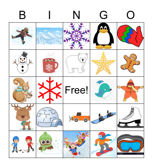 Winter Bingo Card