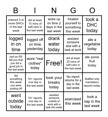 Hotline Bingo Card