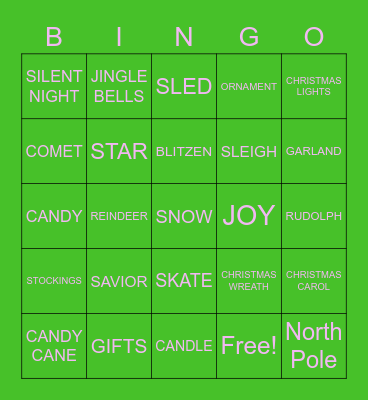 HOLIDAY BINGO Card