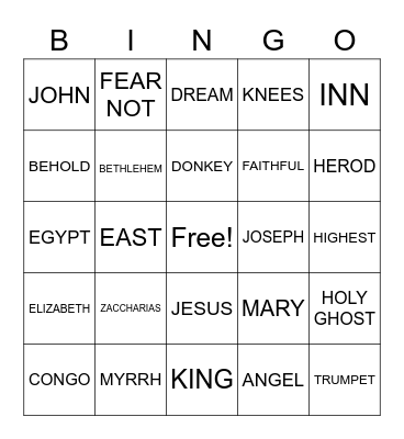 CHRISTMAS FILL-IT-IN (SW-Ja) Bingo Card