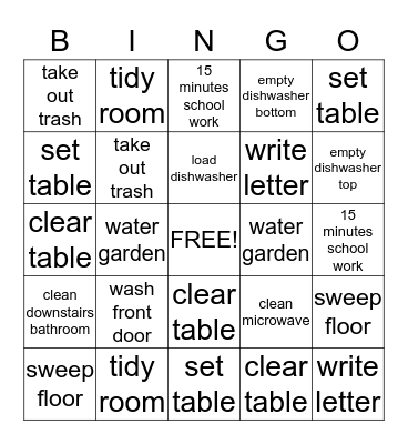 Isabel's Bingo Sheet Bingo Card