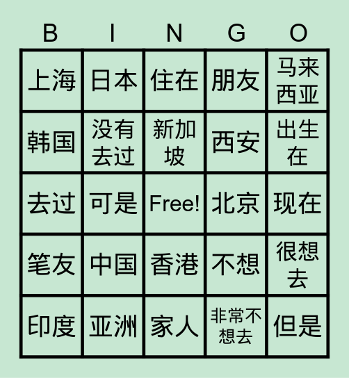 CME1-国家和地方 Bingo Card