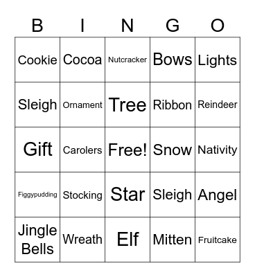 Christmas Bingo Card