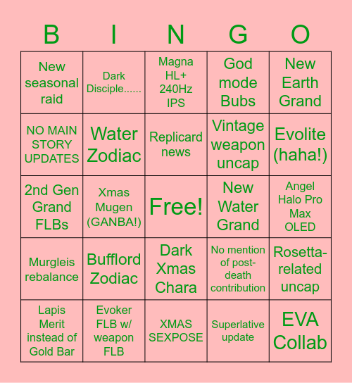 spghtt gbfes 2021 Bingo Card