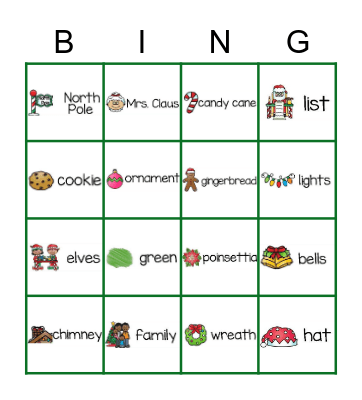 CHRISTMAS Bingo Card