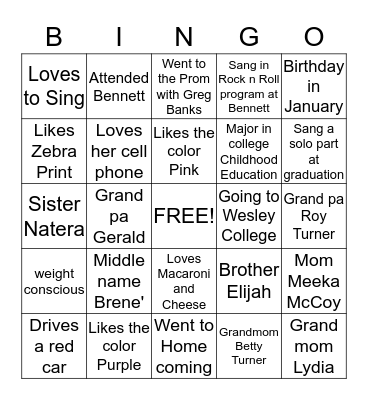 All About Asia Bingo Card