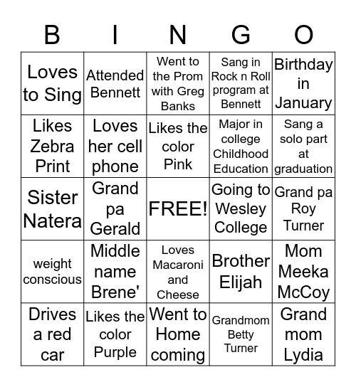 All About Asia Bingo Card