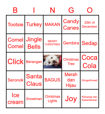 JJ XMAS Bingo Card